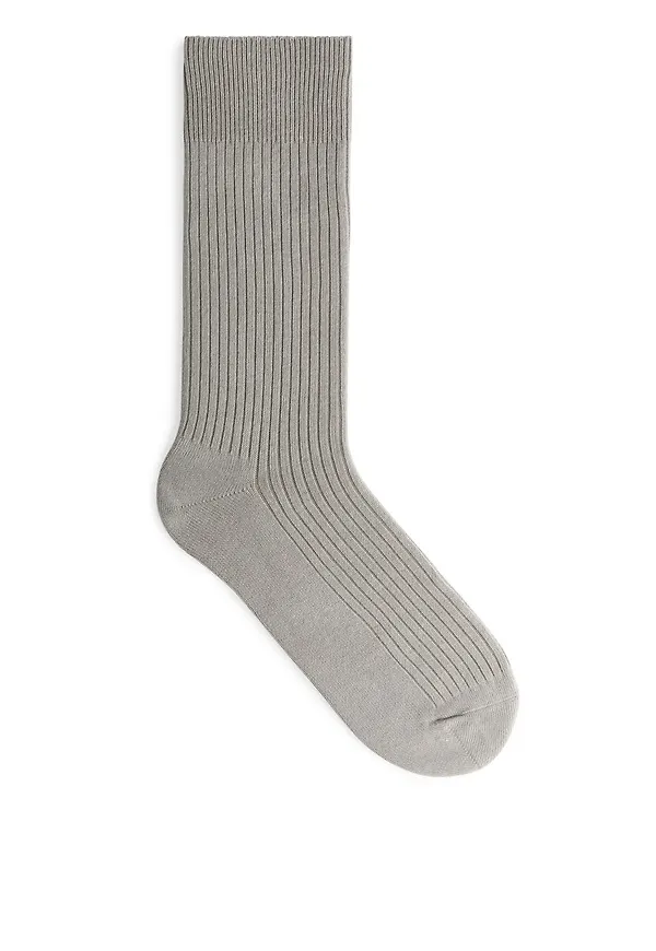 Supima Cotton Rib Socks - Green