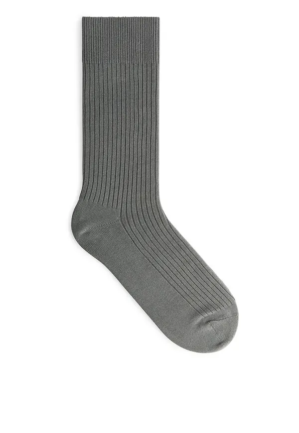Supima Cotton Rib Socks - Green