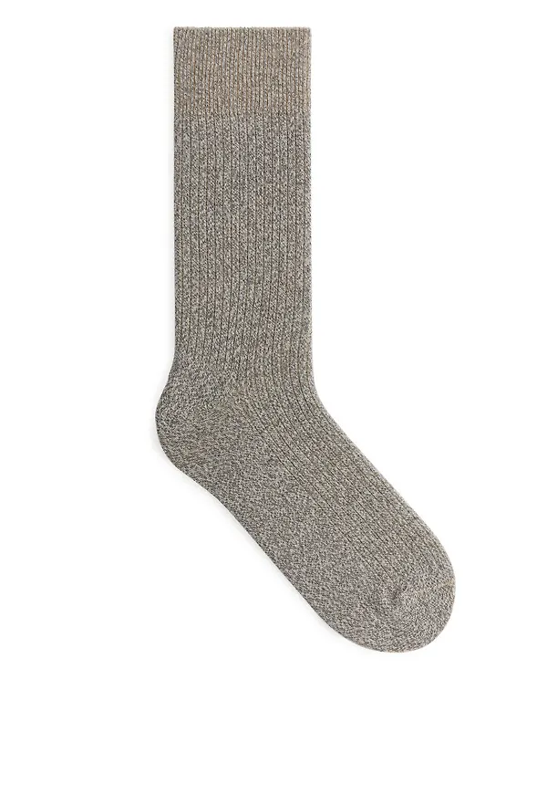 Supima Cotton Rib Socks - Yellow