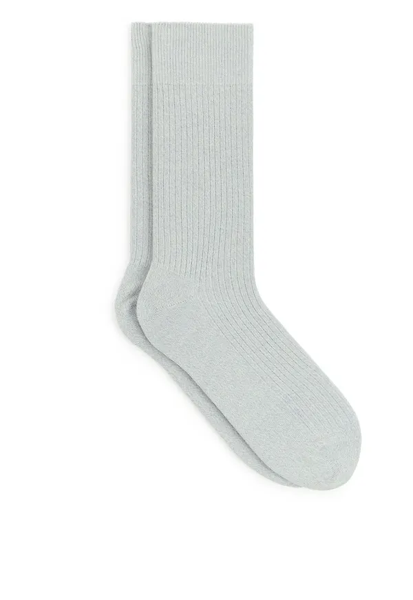 Supima Cotton Rib Socks - Blue