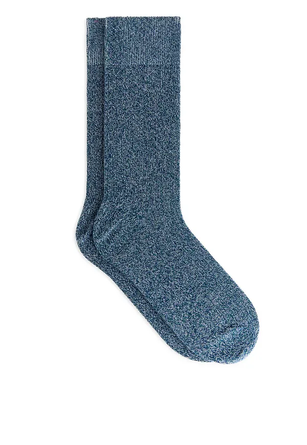 Supima Cotton Rib Socks - Green