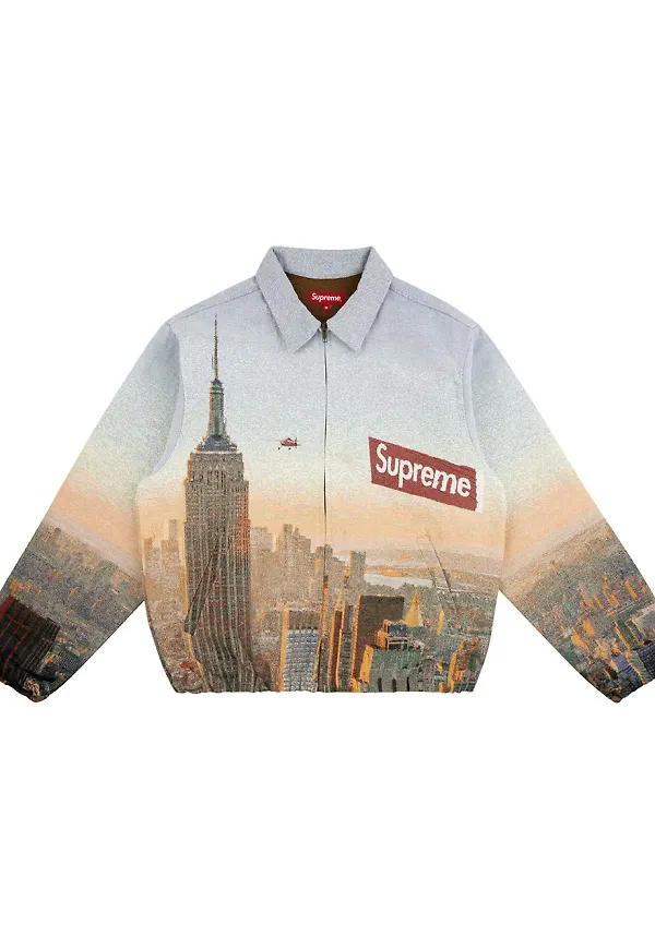Supreme Aerial Tapestry Harrington-jacka - Blå