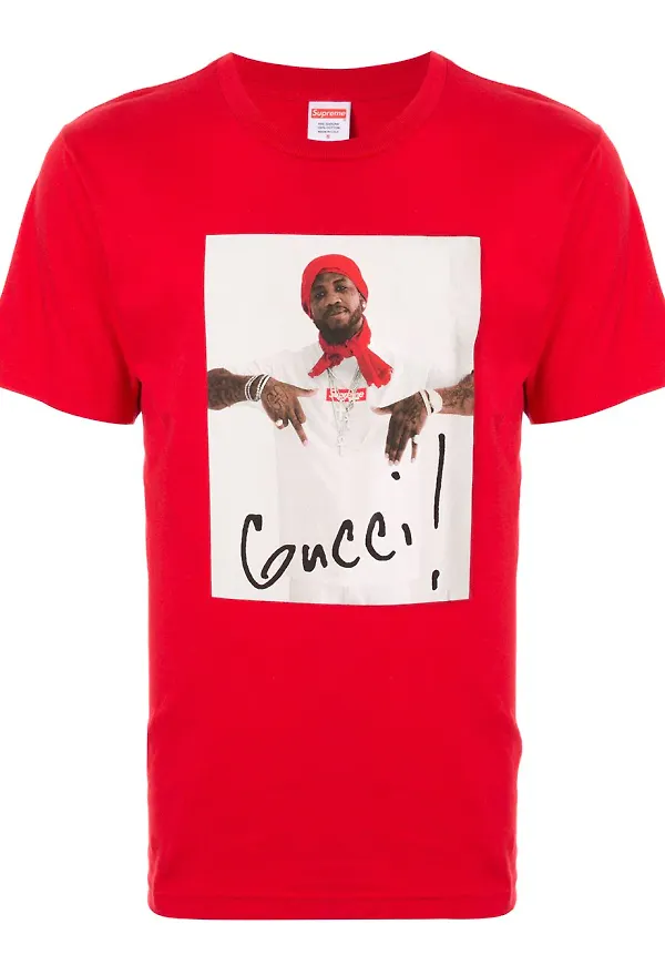Supreme Gucci Mane t-shirt - Röd