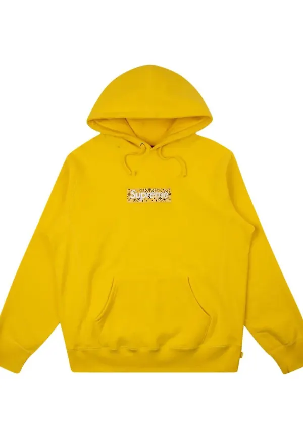 Supreme hoodie med logotyp - Gul