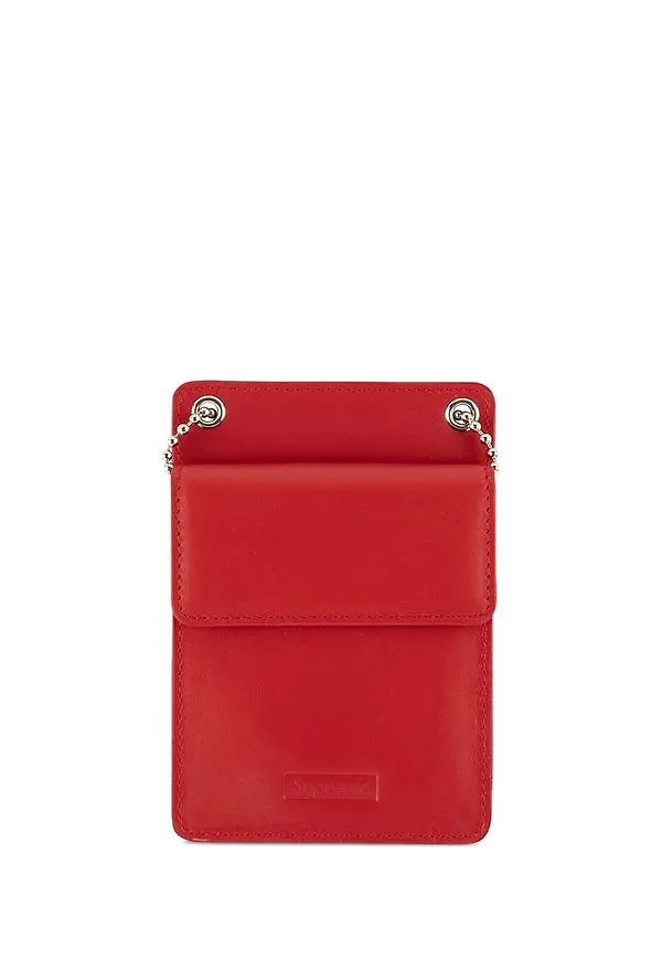 Supreme ID-fodral i läder - Röd