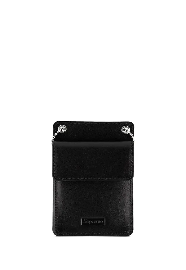 Supreme ID-fodral i läder - Svart
