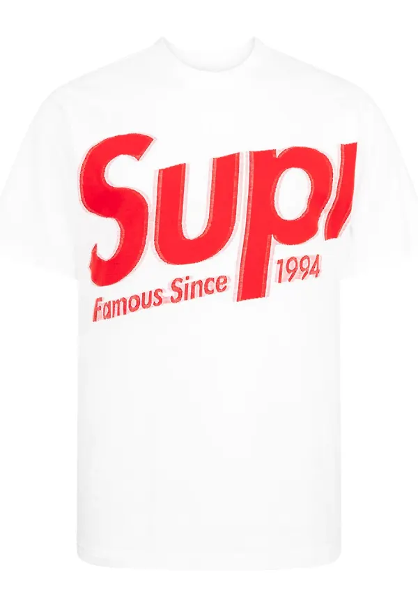 Supreme Intarsia Spellout t-shirt - Vit
