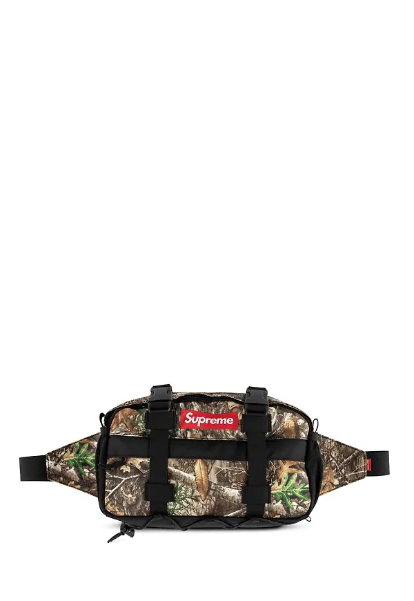 Supreme kamouflagemönstrad midjeväska - Svart