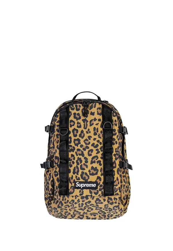 Supreme leopardmönstrad ryggsäck - Brun