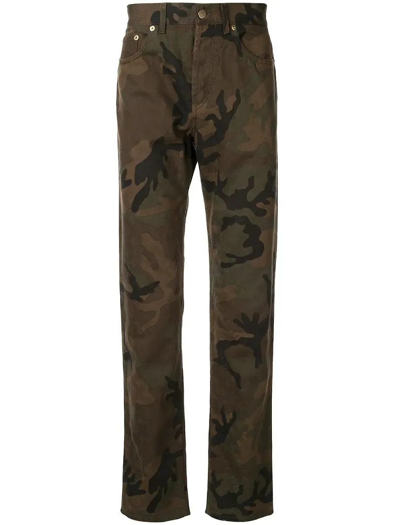 Supreme Louis Vuitton X Supreme camouflagemönstrade jeans - Grön