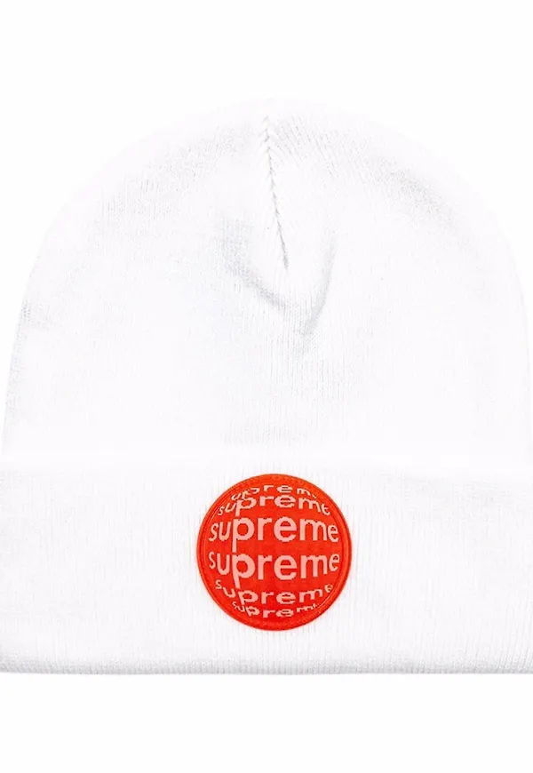 Supreme mössa med märke - Vit