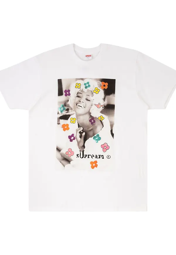 Supreme Naomi mönstrad t-shirt - Vit
