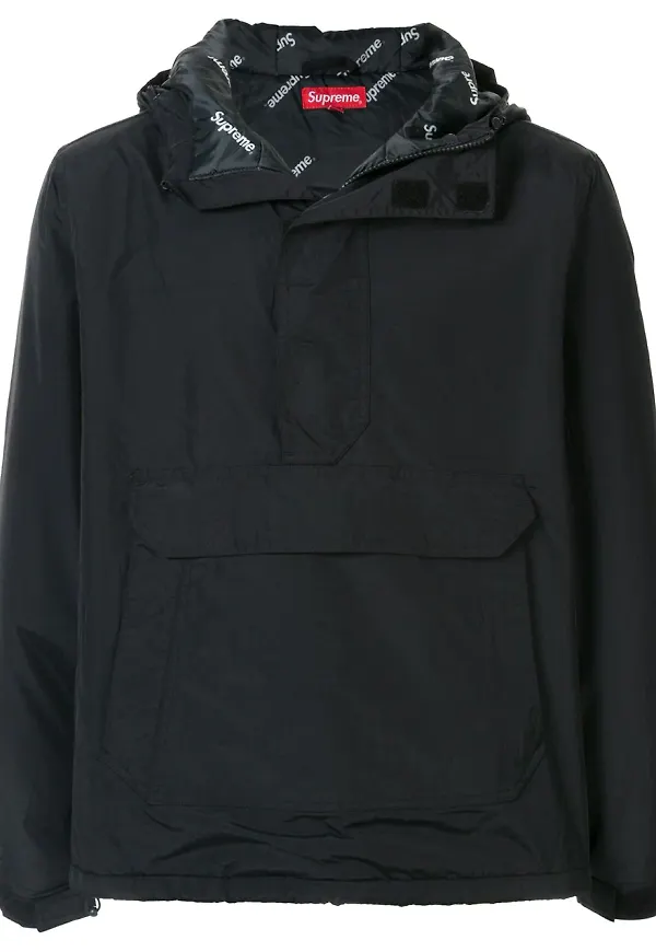 Supreme pullover med halv dragkedja - Svart