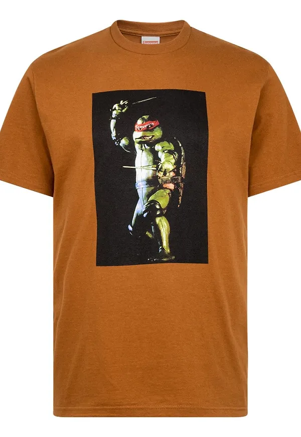 Supreme Raphael t-shirt med tryck - Brun