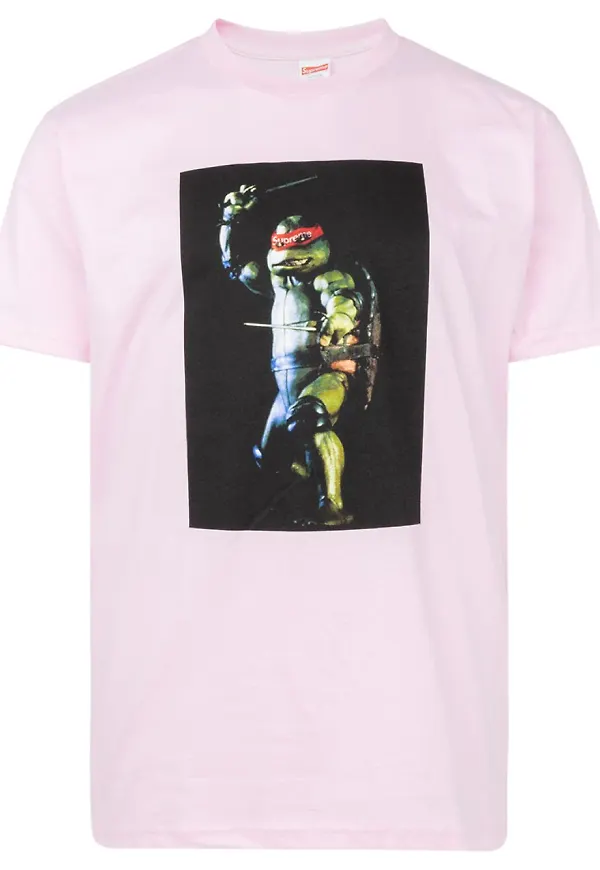 Supreme Raphael t-shirt med tryck - Rosa
