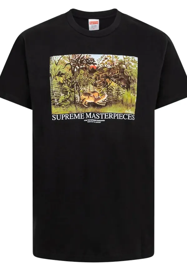 Supreme SS20 mönstrad t-shirt - Svart