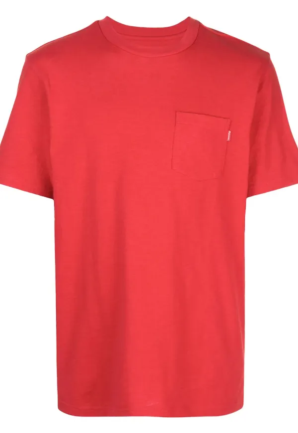 Supreme SS t-shirt med ficka - Röd