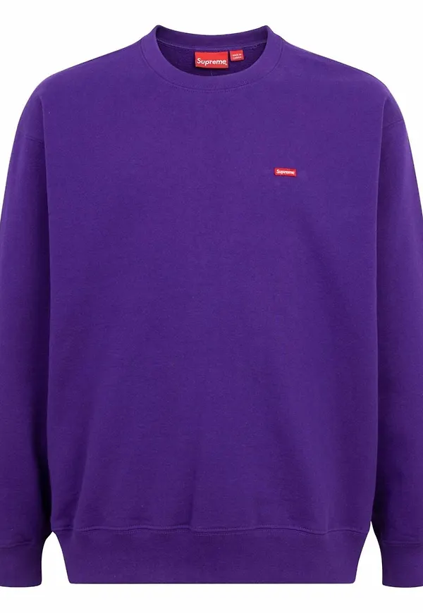 Supreme sweatshirt med rundad hals - Lila