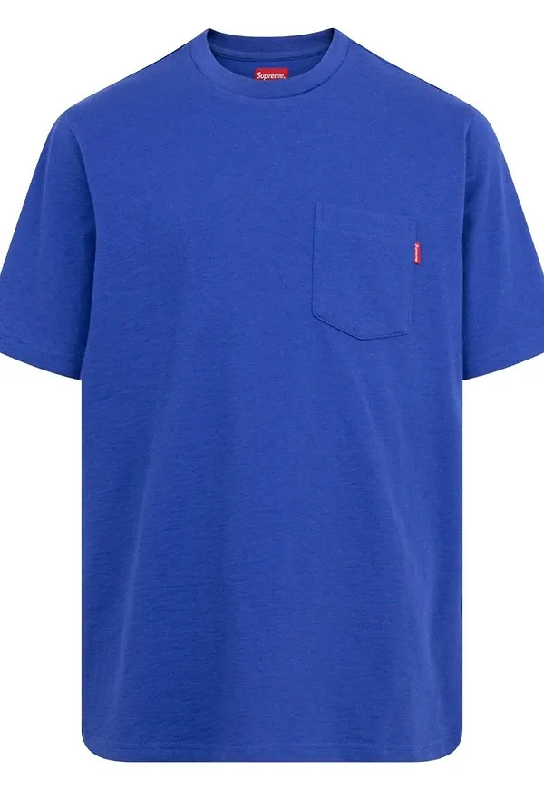 Supreme t-shirt med ficka - Blå