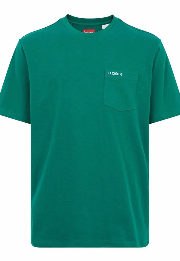 Supreme t-shirt med ficka - Grön