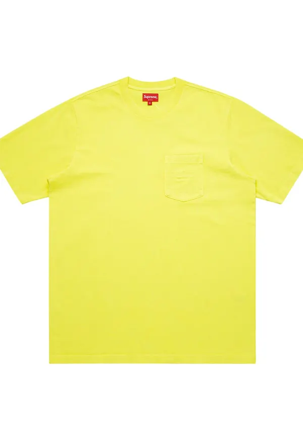 Supreme t-shirt med ficka - Gul