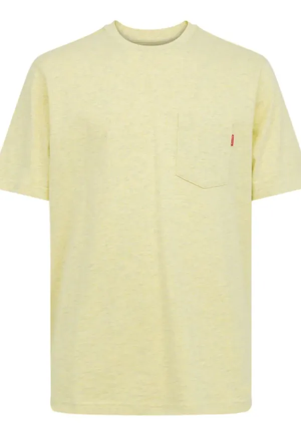 Supreme t-shirt med ficka - Gul