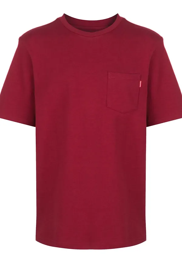 Supreme t-shirt med ficka - Röd