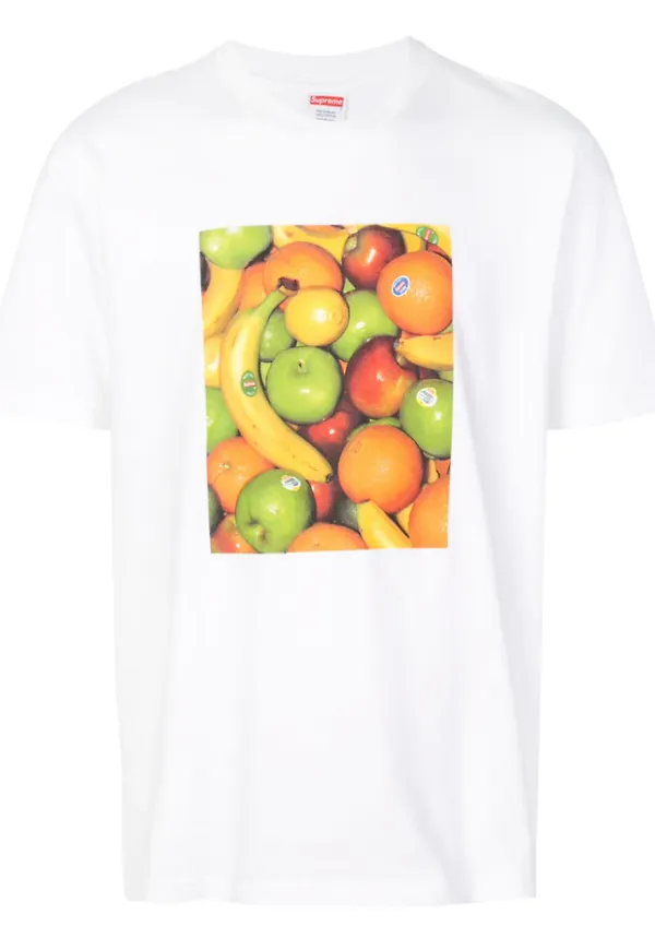 Supreme t-shirt med frukttryck - Vit