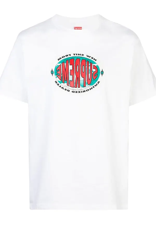 Supreme t-shirt med grafiskt tryck - Vit