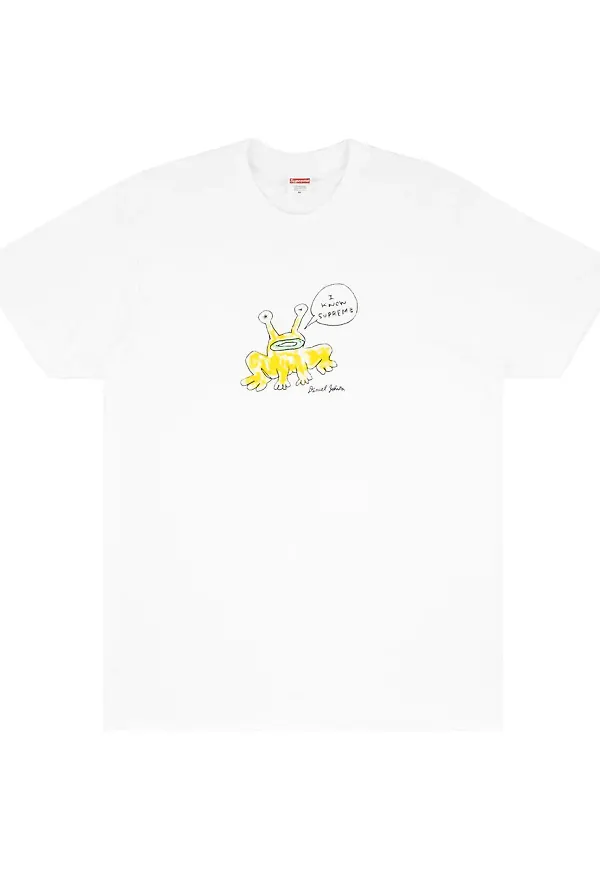Supreme t-shirt med grodtryck - Vit