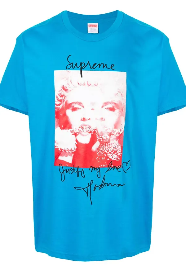 Supreme t-shirt med Madonna-tryck - Blå