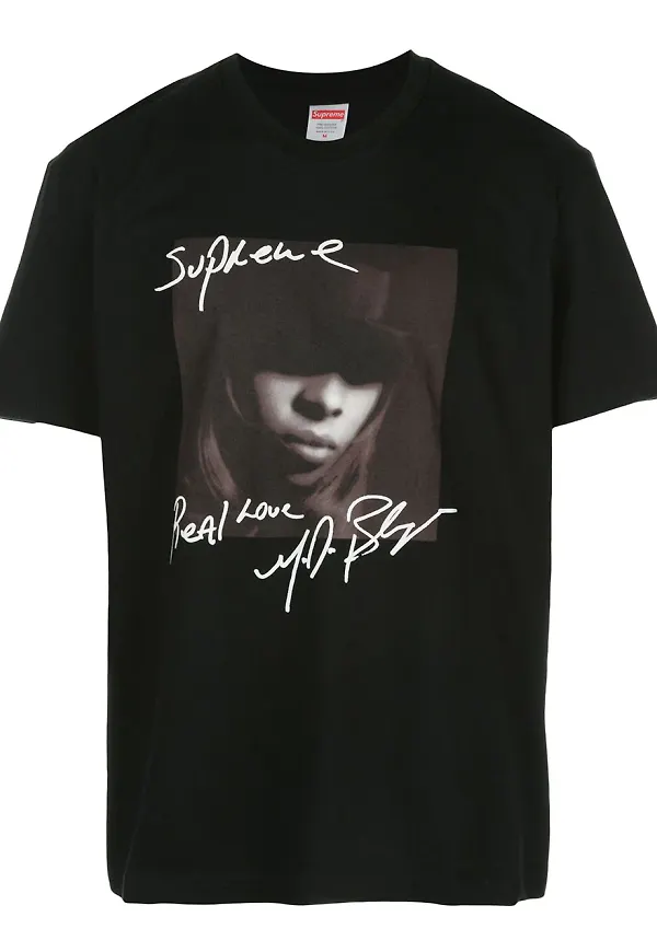Supreme t-shirt med Mary J. Blige-tryck - Svart
