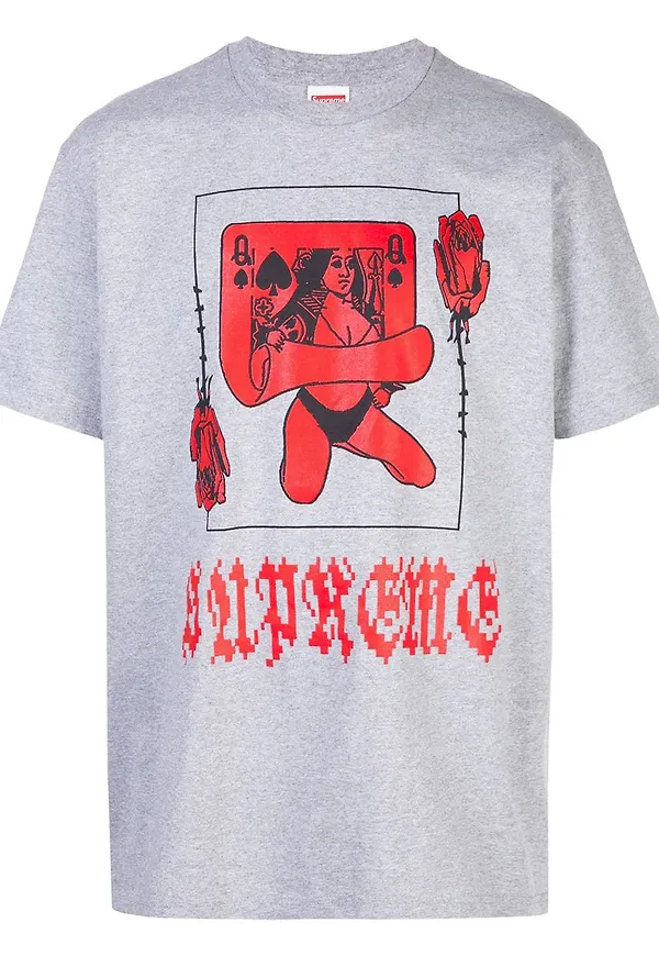 Supreme t-shirt med Queen-tryck - Grå