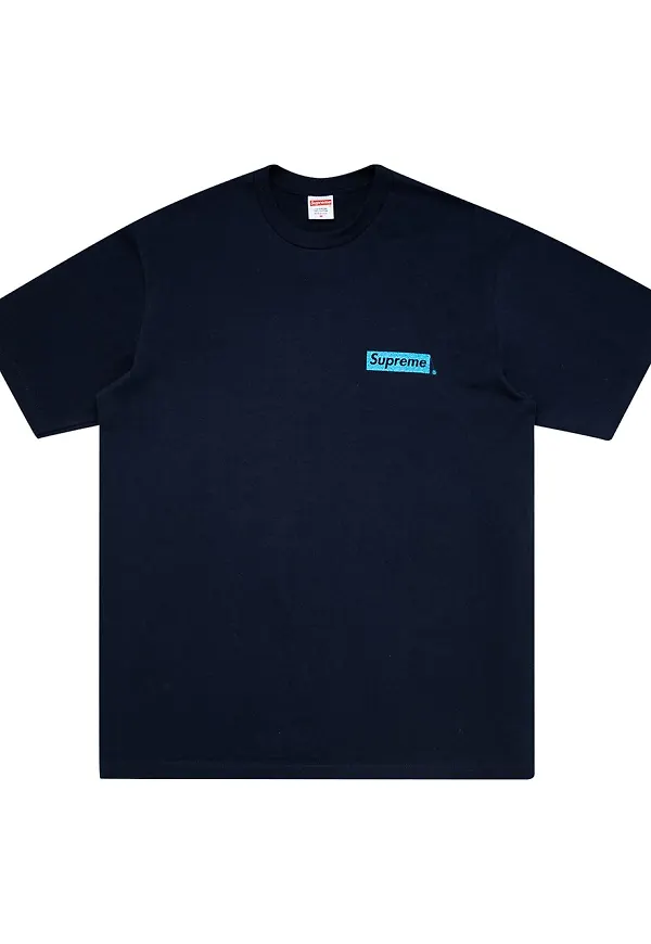 Supreme t-shirt med spiraltryck - Blå