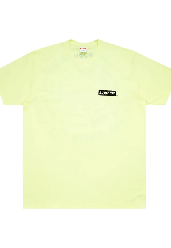 Supreme t-shirt med spiraltryck - Gul