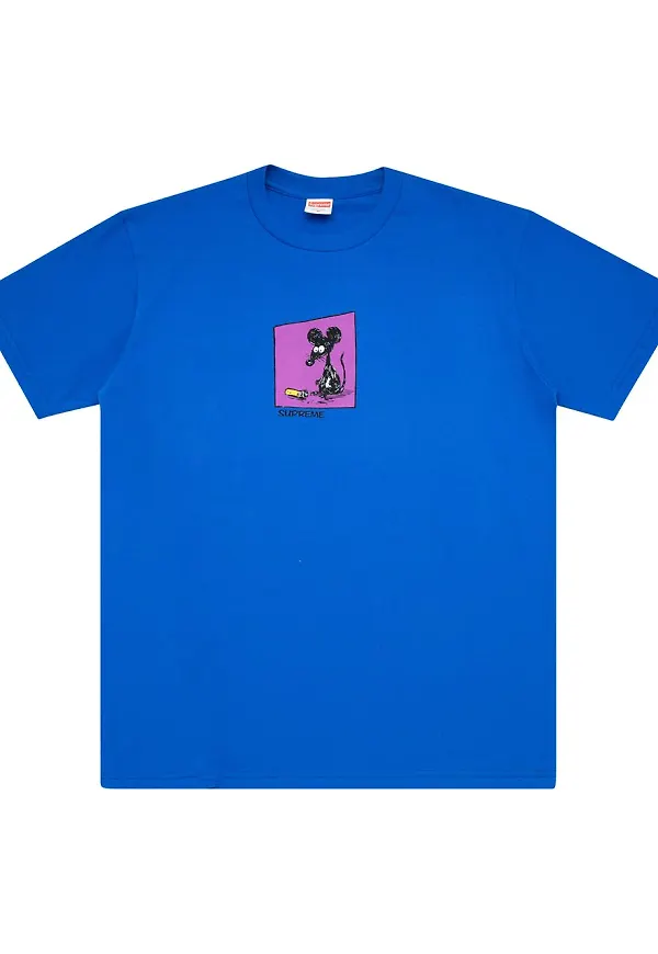 Supreme t-shirt med tryck - Blå