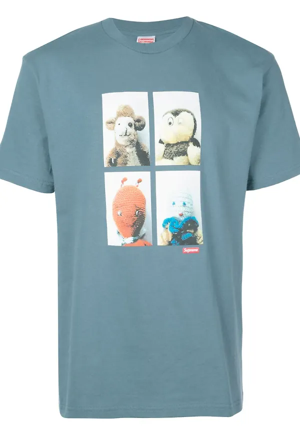 Supreme t-shirt med tryck - Blå