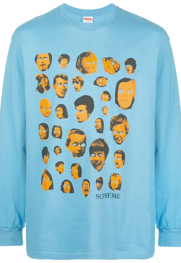 Supreme t-shirt med tryck - Blå