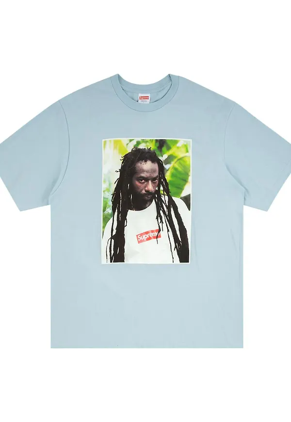 Supreme t-shirt med tryck - Blå