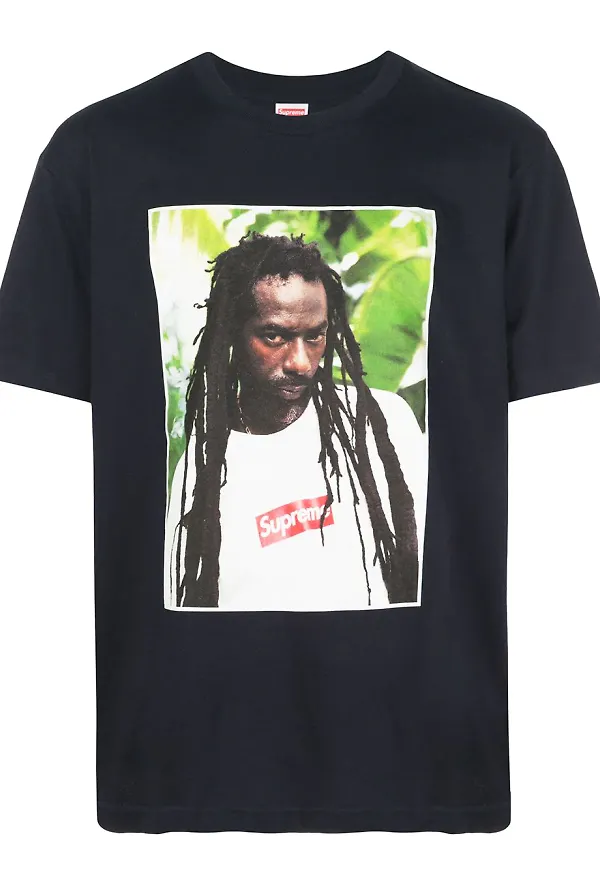Supreme t-shirt med tryck - Blå