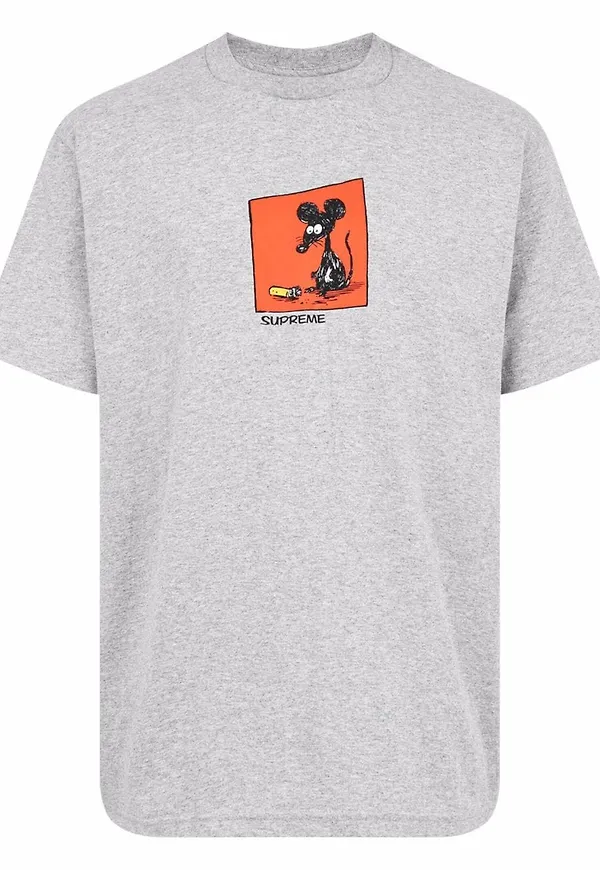 Supreme t-shirt med tryck - Grå