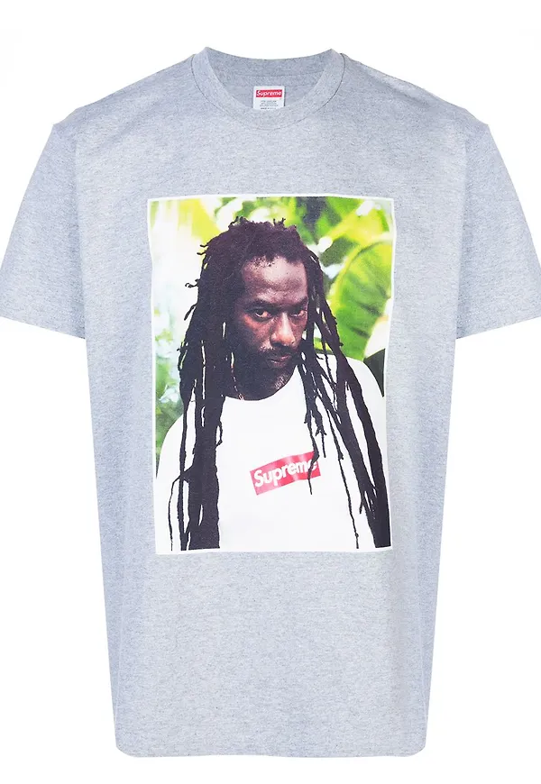 Supreme t-shirt med tryck - Grå