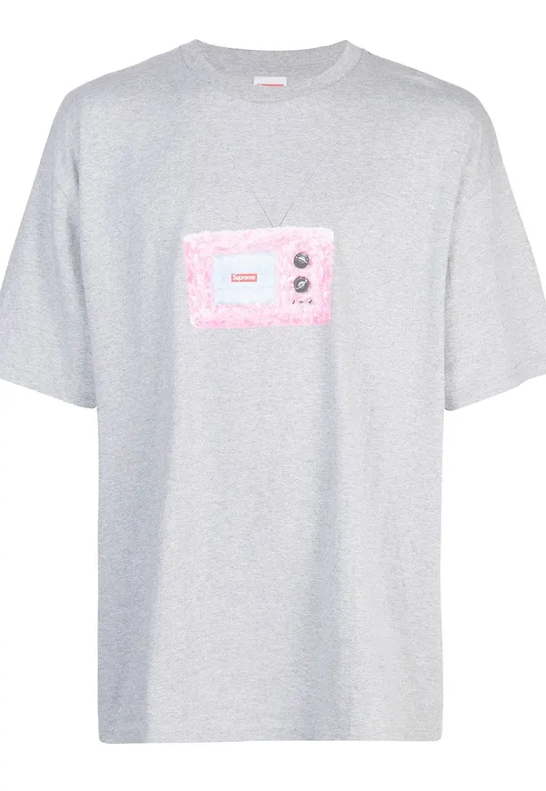 Supreme t-shirt med tryck - Grå