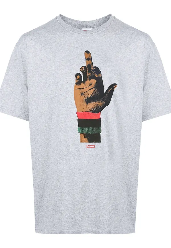 Supreme t-shirt med tryck - Grå