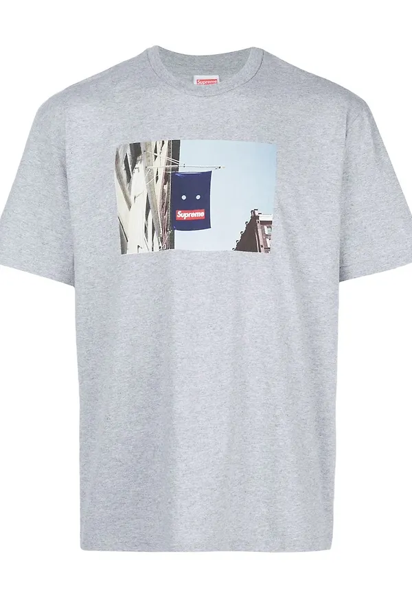 Supreme t-shirt med tryck - Grå