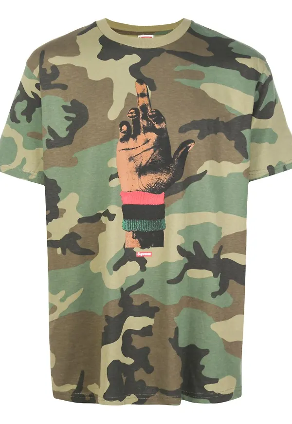 Supreme t-shirt med tryck - Grön