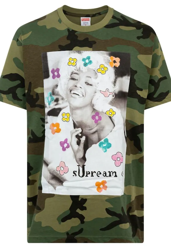 Supreme t-shirt med tryck - Grön