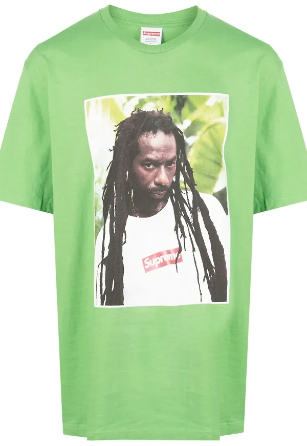 Supreme t-shirt med tryck - Grön