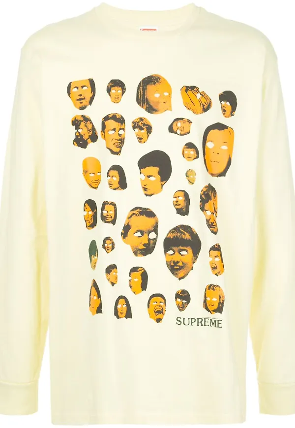 Supreme t-shirt med tryck - Gul