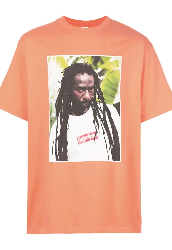 Supreme t-shirt med tryck - Orange